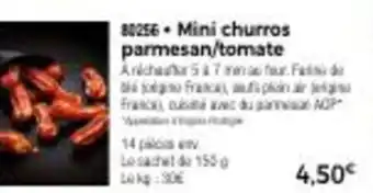 Mini Churros Parmesan/Tomate