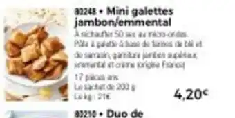 Thiriet Mini Galettes Jambon/Emmental offre