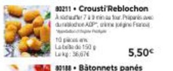 Thiriet Crousti'Reblochon offre