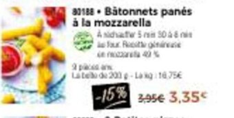 Thiriet Batonnets Panés A La Mozzarella offre