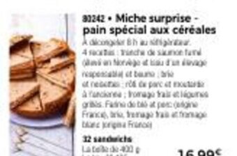 Thiriet Miche Surprise - Pain Spécial Aux Céréales offre