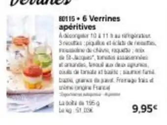 Thiriet 6 Verrines Apéritives offre