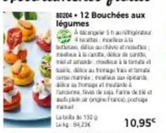 Thiriet 12 Bouchées Aux Légumes offre