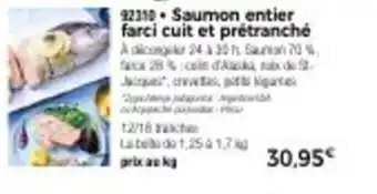 Thiriet Saumon Entier Farci Cuit Et Prétranché offre