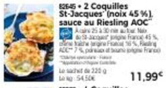Thiriet 2 Coquilles St-Jacques'(noix 45 %) Sauce Au Riesling AOC offre