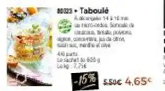 Thiriet Taboulé offre