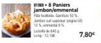 Thiriet 8 Paniers jambon/Emmental offre