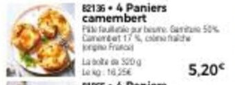 Thiriet 4 Paniers Camembert offre