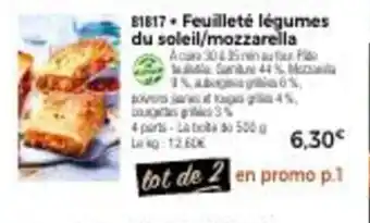 Thiriet Feuilleté Légumes Du Soleil/Mozzarella offre