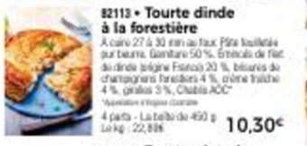 Thiriet Tourte Dinde A La Forestiére offre