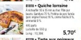 Thiriet Quiche Lorraine offre