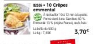 Thiriet 10 Crepes Emmental offre