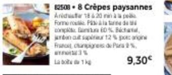 Thiriet 8 Crepes Paysannes offre