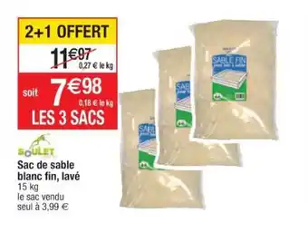 Cora x Carrefour Sac De Sable Blanc Fin, Lavé offre