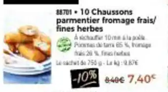 Thiriet 10 Chaussons Parmentier Fromage Frais/Fines Herbes offre