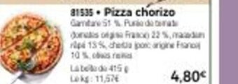 Thiriet Pizza Chorizo offre