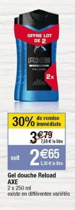 Cora x Carrefour Gel douche axe offre