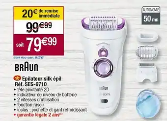 Cora x Carrefour Épilateur féminin braun offre