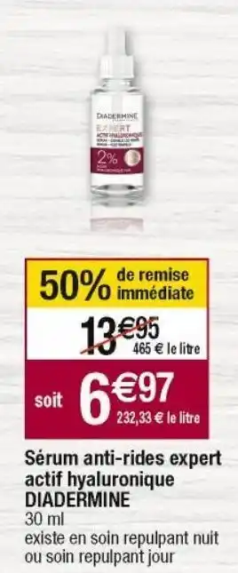 Cora x Carrefour Sérum anti-rides diadermine offre