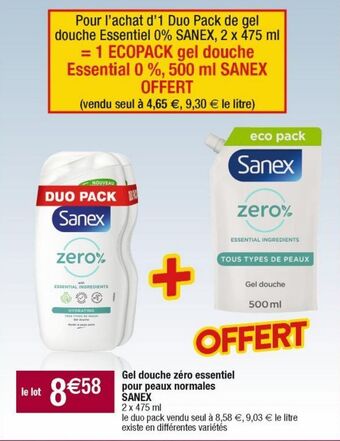 Cora x Carrefour Gel douche sanex offre
