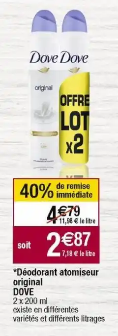 Cora x Carrefour Déodorant dove offre