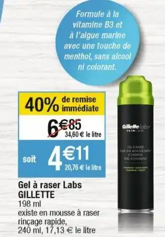 Cora x Carrefour Mousse pour cheveux gillette offre