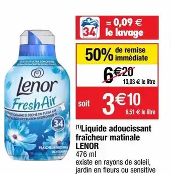 Cora x Carrefour Adoucissant lenor offre