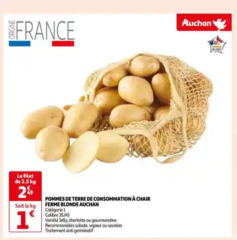Auchan Pommes De Terre De Consommation A Chair Ferme Blonde Auchan offre