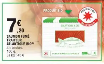 E.Leclerc Saumon fumé Traiteur Atlantique Bio offre