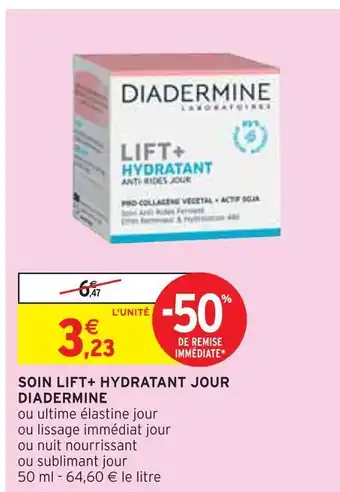 Intermarché Diadermine soin lift+ hydratant jour offre