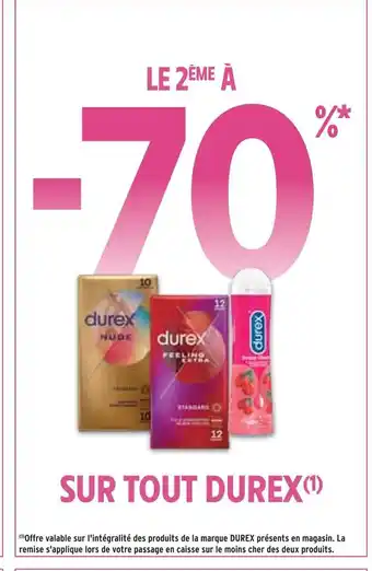 Intermarché Durex le 2ème à -70% sur tout durex offre