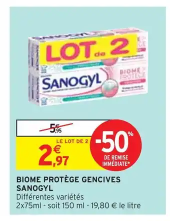 Intermarché Sanogyl biome protège gencives offre