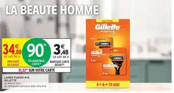 Intermarché Gillette lames fusion 4+6 offre
