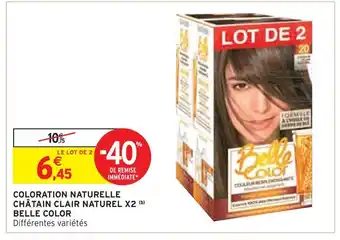 Intermarché Belle color coloration naturelle châtain clair naturel x2 (b) offre
