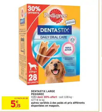 Intermarché Pedigree dentastix large offre