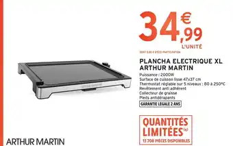 Intermarché Arthur martin plancha electrique xl offre