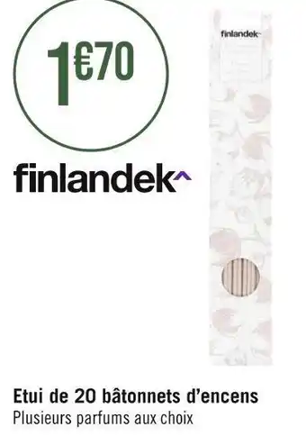 Finlandek etui de 20 bĂątonnets dâencens