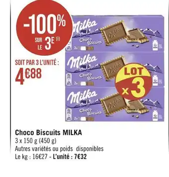 Milka choco biscuits