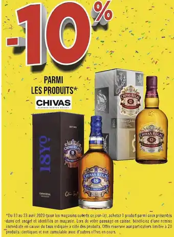 Chivas -10% parmi les produits chivas