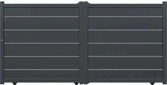 Brico Dépôt Portail coulissant aluminium gris anthracite aracaju - l. 3,25 x h. 1,76 m offre