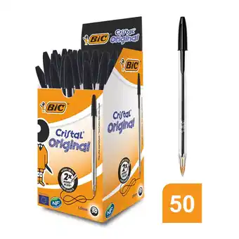 Bic bic cristal - 50 stylos à bille