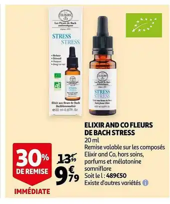 Auchan Elixir and co fleurs offre