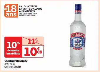 Auchan Supermarché Vodka poliakov offre