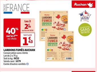 Auchan Supermarché Auchan lardons fumés offre