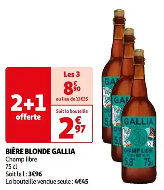 Auchan Gallia bière blonde offre