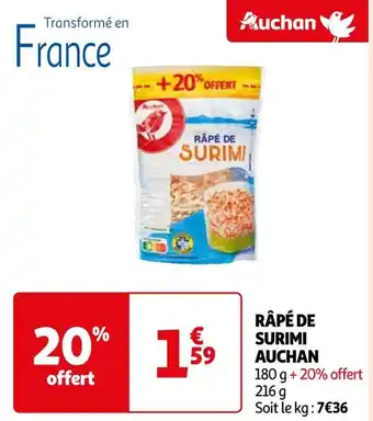 Auchan Auchan râpé de surimi offre