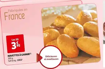 Auchan Supermarché Navettes à garnir offre