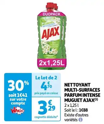 Auchan Ajax nettoyant multi-surfaces parfum intense muguet(1) offre
