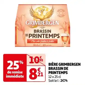 Auchan Grimbergen bière brassin de printemps offre