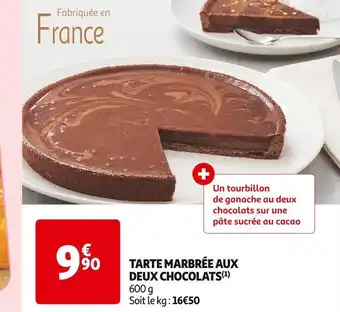 Auchan Supermarché Tarte marbrée aux deux chocolats offre